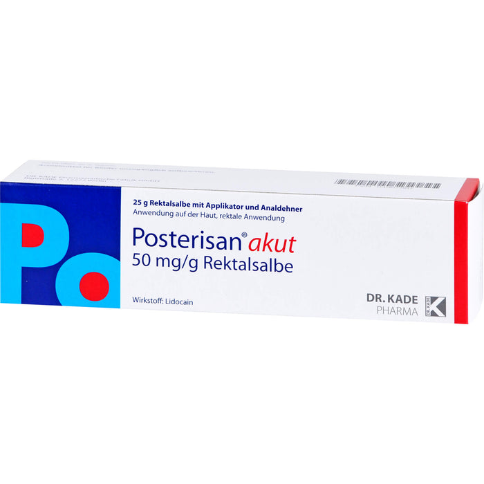 Posterisan akut 50 mg/g Rektalsalbe mit Applikator und Analdehner, 25 St. Vorrichtung