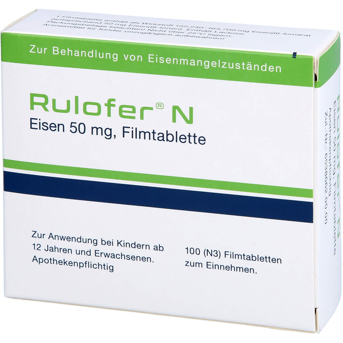 Rulofer N Eisen, 50 mg, Filmtablette, 100 St FTA