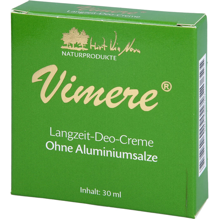 Vimere Langzeit-Deo-Creme ohne Aluminiumsalze, 30 ml Creme