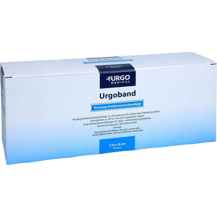 URGOBAND KURZZUGBINDE 5MX8CM OHNE CELLOPHAN, 10 St BIN