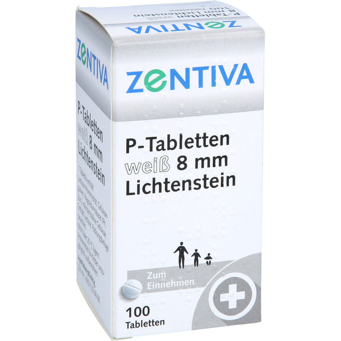 Lichtenstein P-Tabletten weiß 8 mm, 100 pc Tablettes