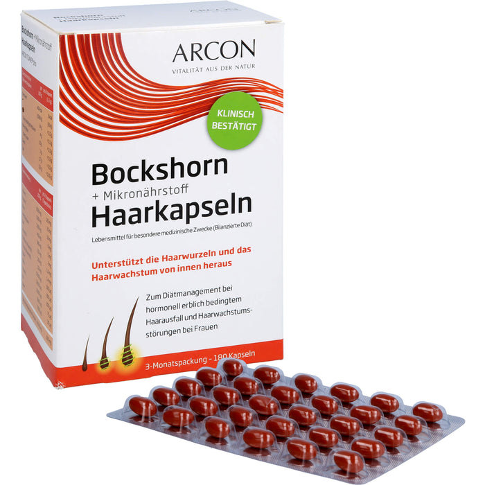 Arcon Bockshorn + Mikronährstoff Haarkapseln, 180 pcs. Capsules