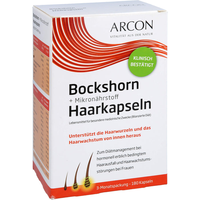 Arcon Bockshorn + Mikronährstoff Haarkapseln, 180 pc Capsules