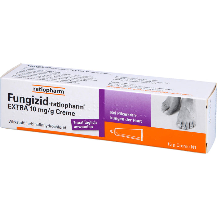 Fungizid-ratiopharm Extra Creme bei Pilzerkrankungen der Haut, 15 g Crème