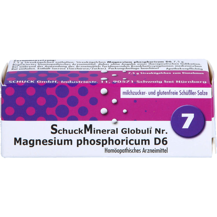 SchuckMineral Globuli Nr. 7 Magnesium phosphoricum D 6, 7.5 g Globuli