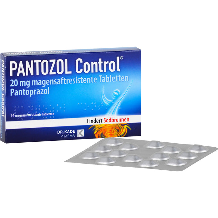 DR. KADE PANTOZOL Control Tabletten bei Sodbrennen, 14 pc Tablettes