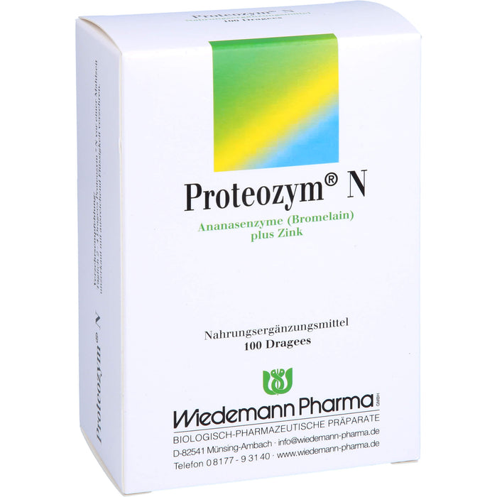 Proteozym N Dragees unterstützt die Eiweißsynthese und trägt zu gesunden Knochen, Haaren, Nägeln und Haut bei, 100 St. Tabletten