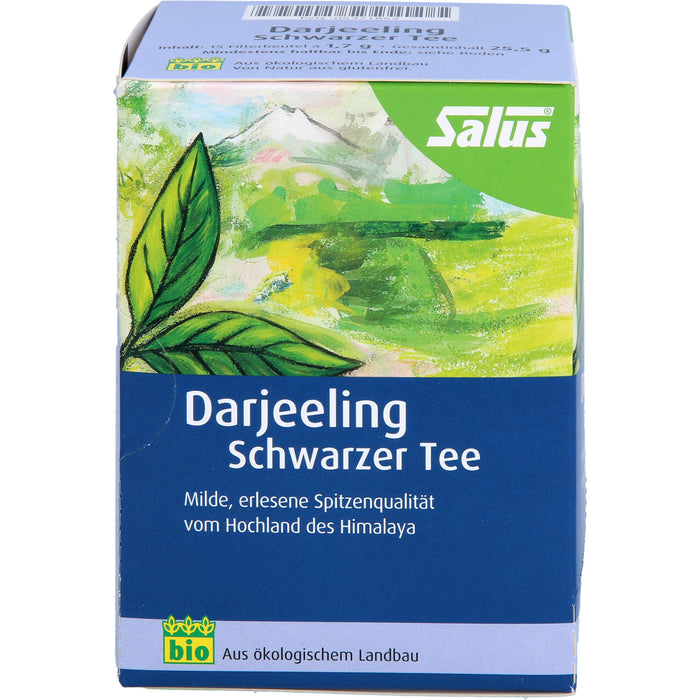 Salus Darjeeling Bio Schwarzer Tee, 15 pc Sac filtrant