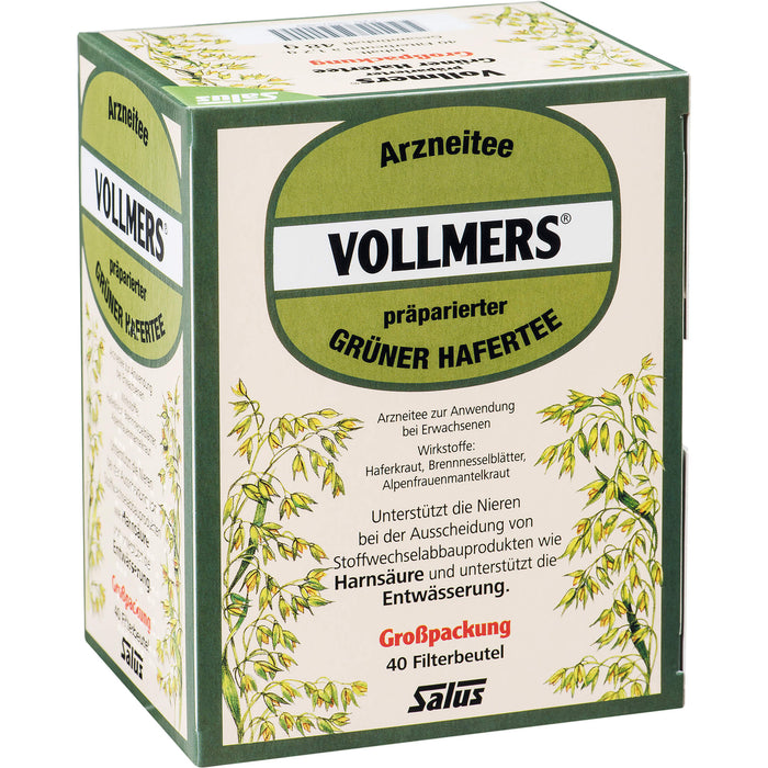 Salus VOLLMERS Grüner Hafertee Filterbeutel, 40 pcs. Filter bag