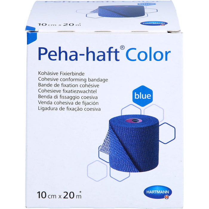 Peha Haft Color Fixierbinde 10cmx20m blau, 1 St BIN