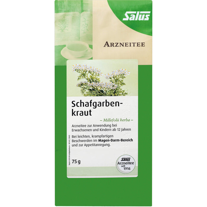 Salus Schafgarbenkraut Arzneitee bei leichten, krampfartigen Beschwerden im Magen-Darm-Bereich und zur Appetitanregung, 75 g Tee