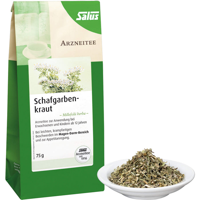 Salus Schafgarbenkraut Arzneitee bei leichten, krampfartigen Beschwerden im Magen-Darm-Bereich und zur Appetitanregung, 75 g Tee