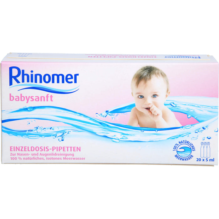 Rhinomer Babysanft Meerwasser Einzeldosis-Pipetten bei Babyschnupfen, 20 St. Einzeldosispipetten