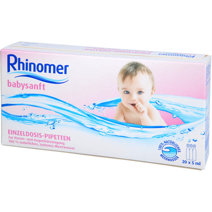 Rhinomer Babysanft Meerwasser Einzeldosis-Pipetten bei Babyschnupfen, 20 pc Pipettes à dose unique