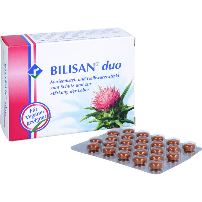 BILISAN duo Mariendistel- und Gelbwurzextrakt Tabletten, 100 pcs. Tablets