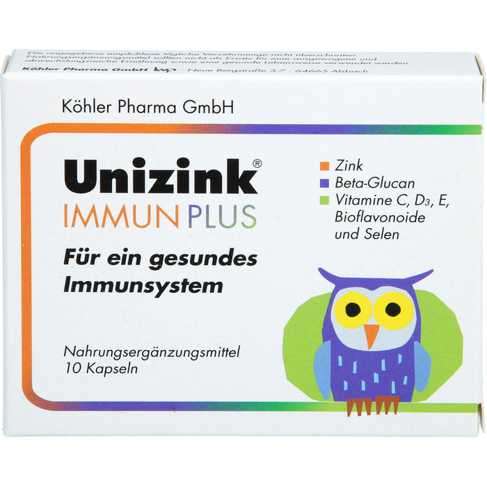 Unizink Immun Plus Kapseln für ein gesundes Immunsystem, 10 pcs. Capsules