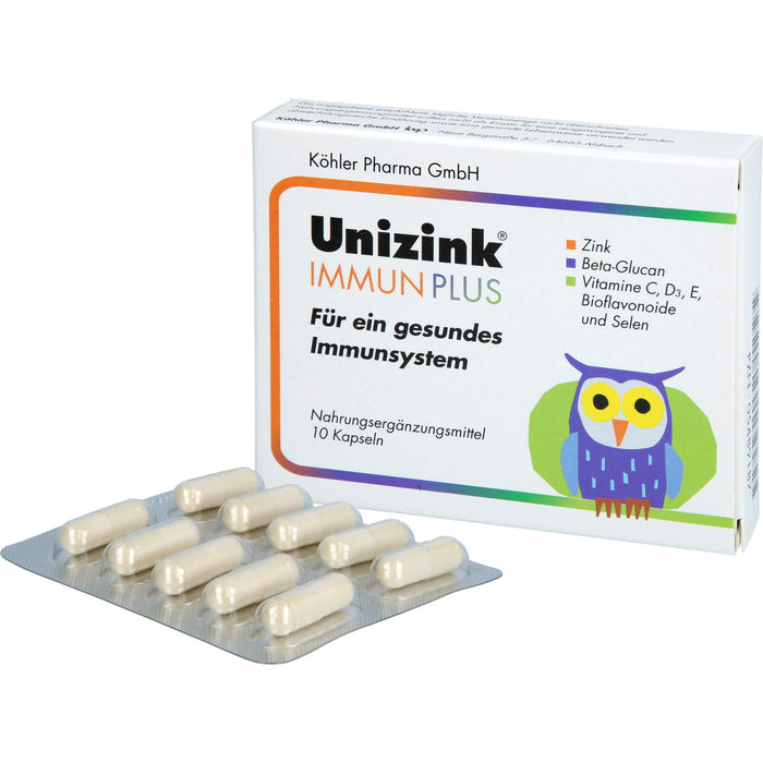 Unizink Immun Plus Kapseln für ein gesundes Immunsystem, 10 pcs. Capsules