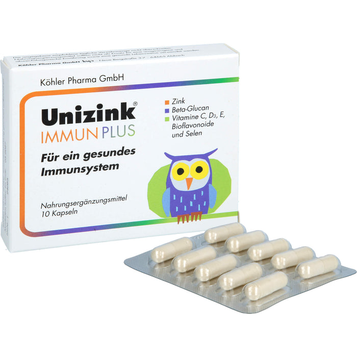 Unizink Immun Plus Kapseln für ein gesundes Immunsystem, 10 pcs. Capsules