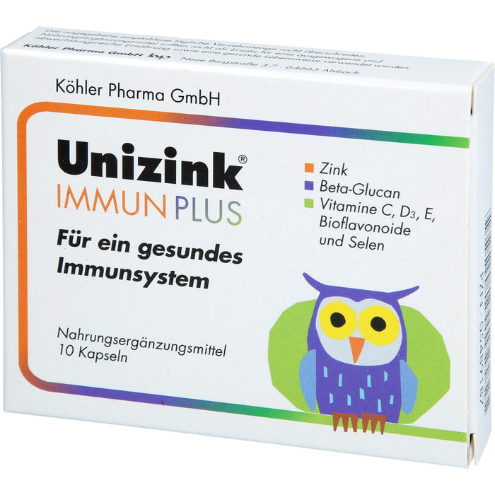 Unizink Immun Plus Kapseln für ein gesundes Immunsystem, 10 pcs. Capsules