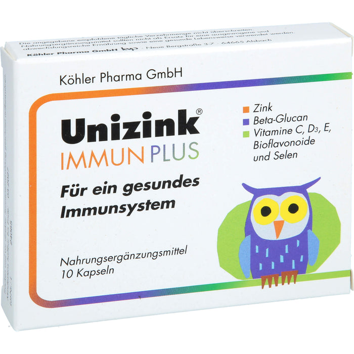 Unizink Immun Plus Kapseln für ein gesundes Immunsystem, 10 pcs. Capsules