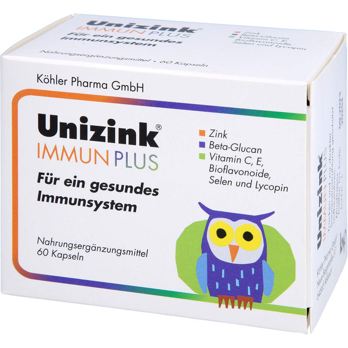 Unizink Immun Plus Kapseln für ein gesundes Immunsystem, 60 pcs. Capsules