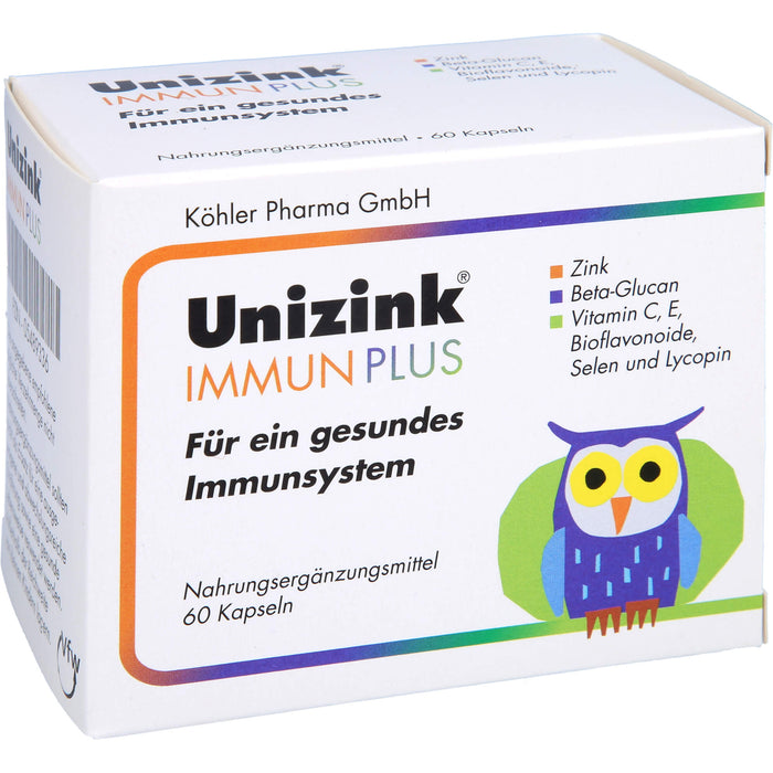 Unizink Immun Plus Kapseln für ein gesundes Immunsystem, 60 St. Kapseln