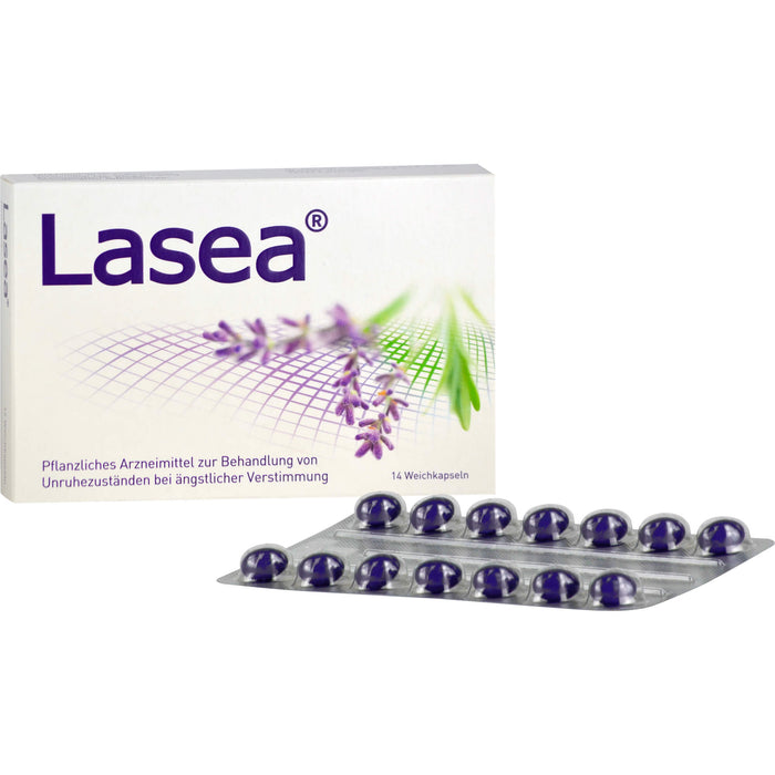 Lasea Weichkapseln gegen Unruhezustände bei ängstlicher Verstimmung, 14 pc Capsules