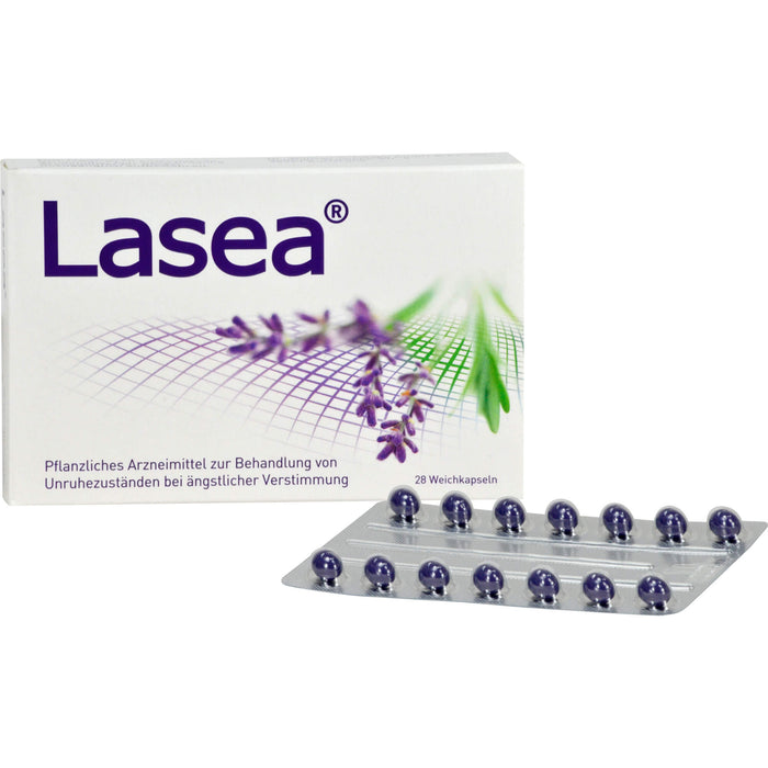 Lasea Weichkapseln gegen Unruhezustände bei ängstlicher Verstimmung, 28 pc Capsules