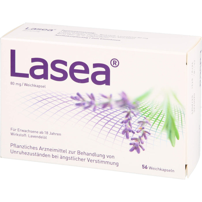 Lasea Weichkapseln gegen Unruhezustände bei ängstlicher Verstimmung, 56 pc Capsules