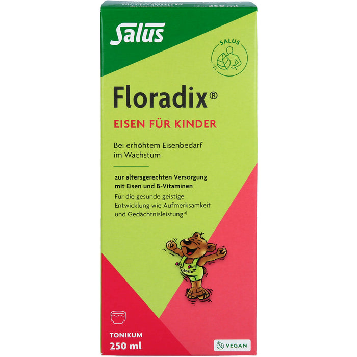 Floradix Eisen für Kinder Tonikum bei erhöhtem Eisenbedarf, 250 ml Solution