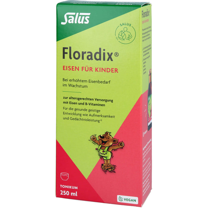 Floradix Eisen für Kinder Tonikum bei erhöhtem Eisenbedarf, 250 ml Solution