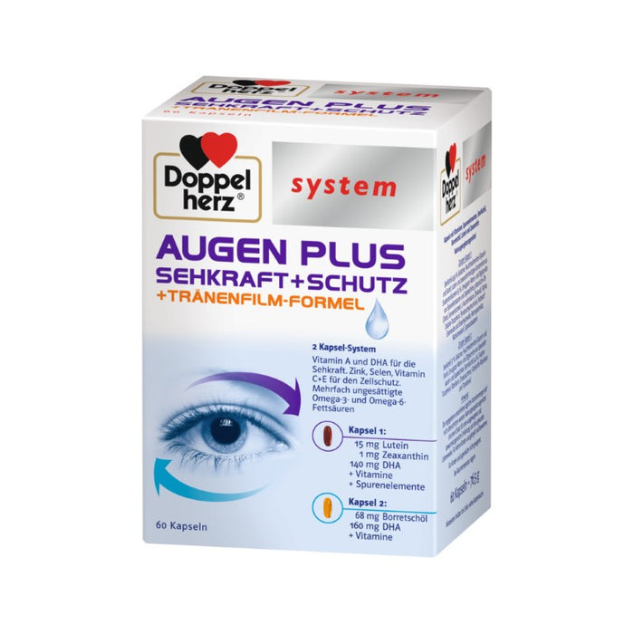 Doppelherz system Augen Plus Sehkraft + Schutz, 60 pc Capsules