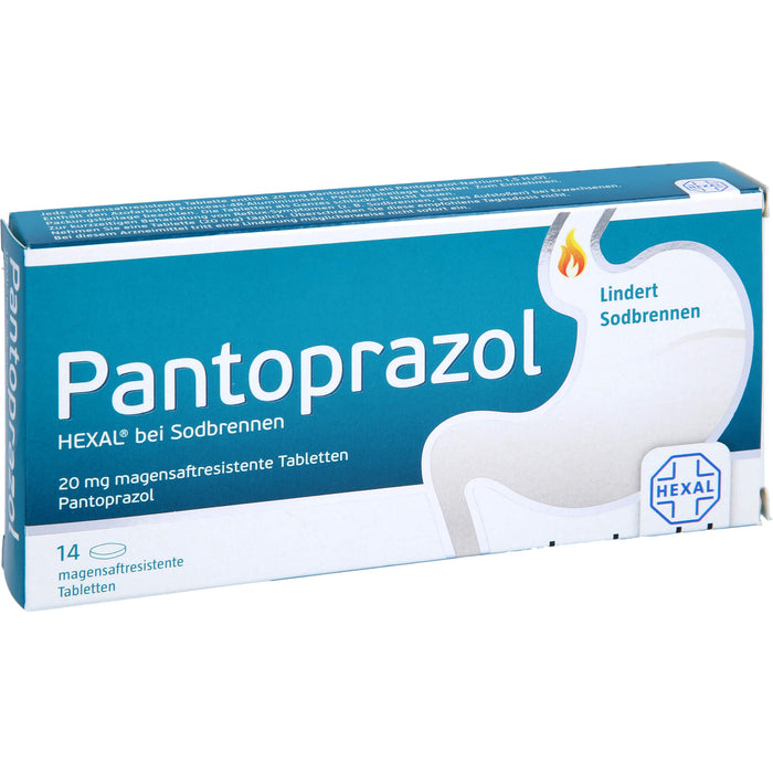 Pantoprazol HEXAL 20 mg Tabletten bei Sodbrennen, 14 pcs. Tablets