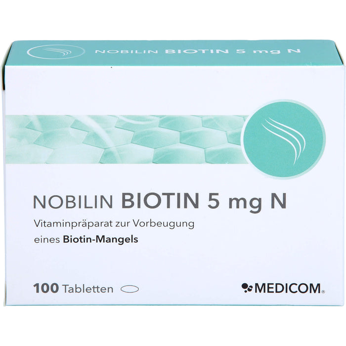 NOBILIN BIOTIN 5 mg Tabletten gegen Biotinmangel, 100 pc Tablettes