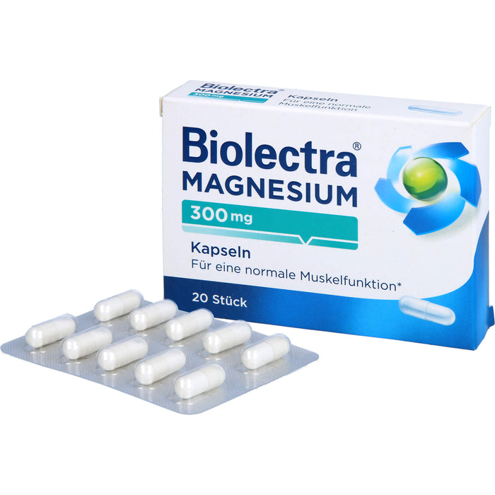 Biolectra Magnesium 300 mg Kapseln, 20 pc Capsules