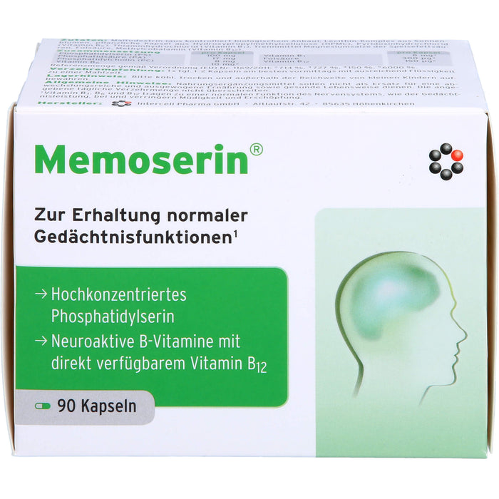 Memoserin Kapseln zur Erhaltung normaler Gedächtnisfunktionen, 90 pcs. Capsules