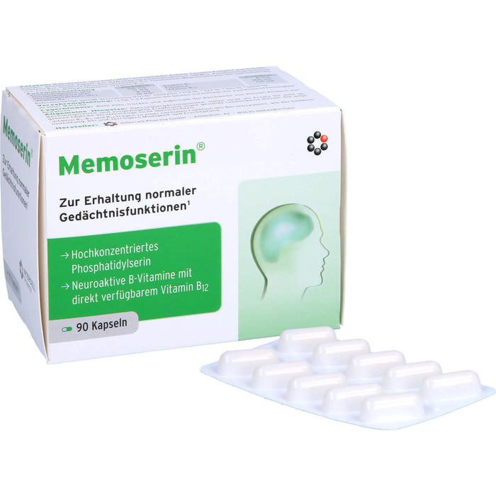 Memoserin Kapseln zur Erhaltung normaler Gedächtnisfunktionen, 90 pcs. Capsules