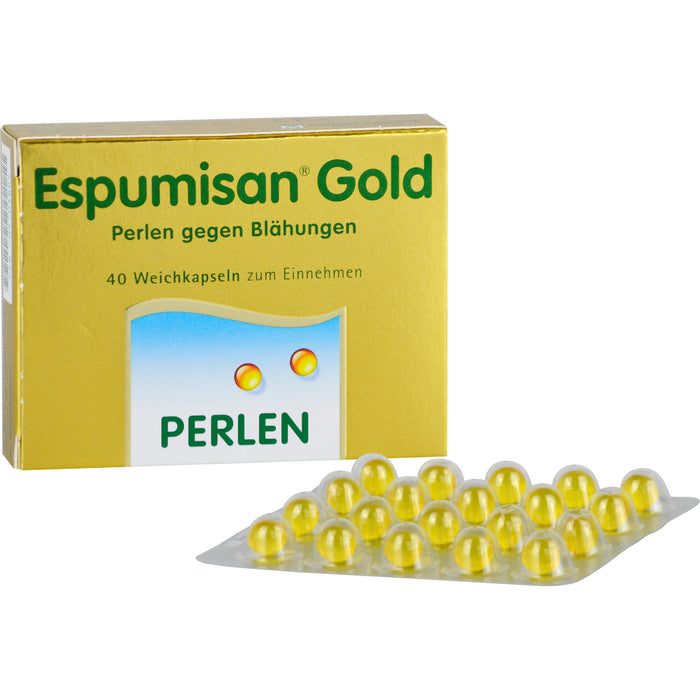 Espumisan Gold Weichkapseln Perlen gegen Blähungen, 40 pc Capsules