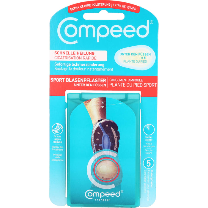 COMPEED Sport Blasenpflaster unter den Füßen, 5 St. Pflaster