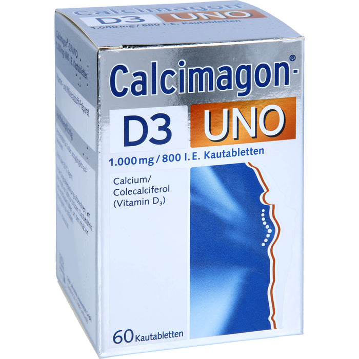 Calcimagon D3 UNO 1000 mg / 800 I.E. Kautabletten, 60 St. Tabletten