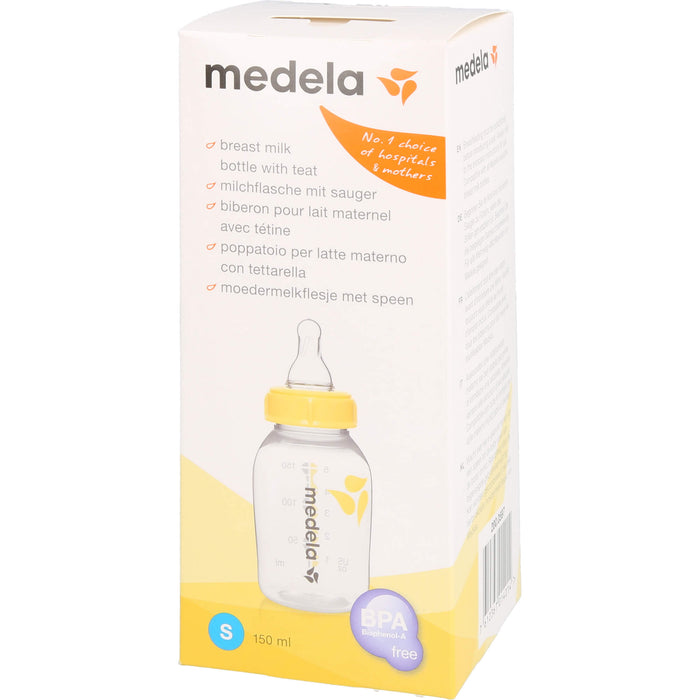 Medela Muttermilchflasche 150 ml mit Medela Silikonsauger S, 1 pcs. Bottles