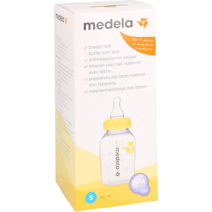 Medela Muttermilchflasche 150 ml mit Medela Silikonsauger S, 1 pcs. Bottles