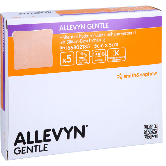 Allevyn Gentle 5cmx5cm, 5 St VER