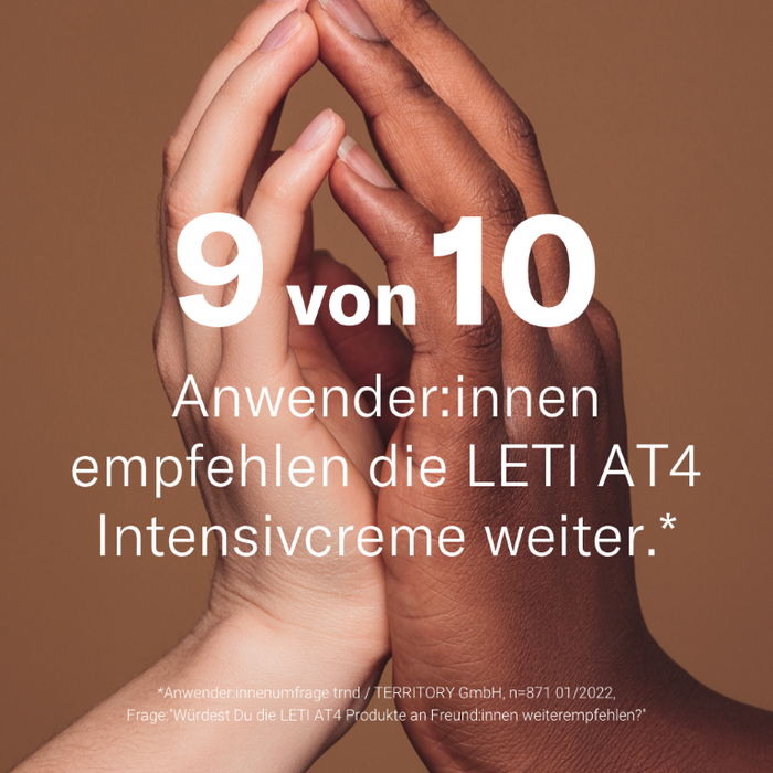 LETI AT4 Intensivcreme - Akut-Hautpflege bei extrem trockener oder bei akuten atopischen Ekzemen, 100 ml Crème