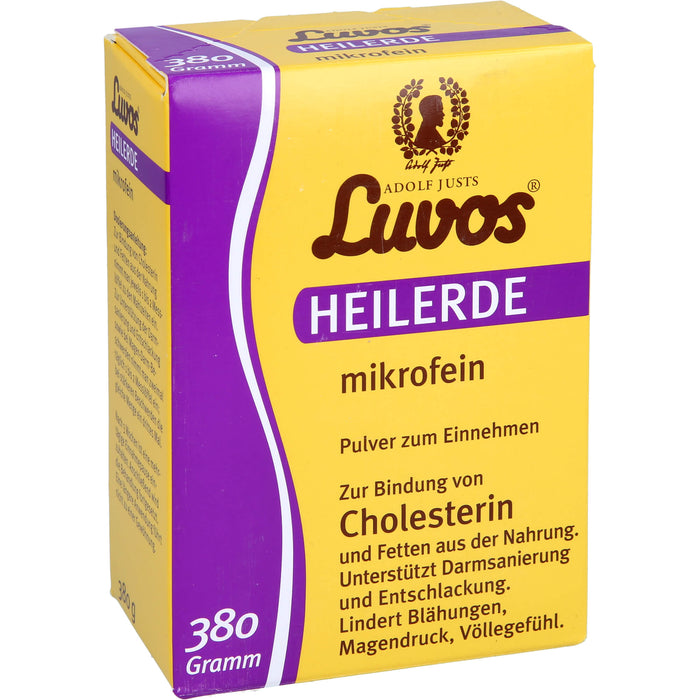 Luvos Heilerde mikrofein Pulver zur Bindung von Cholesterin, 380 g Pulver