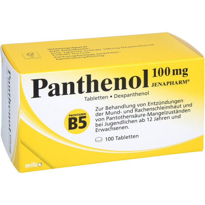 Panthenol 100 mg JENAPHARM Tabletten, 100 pcs. Tablets