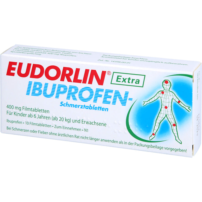 EUDORLIN Extra Ibuprofen-Schmerztabletten 400 mg bei Schmerzen und Fieber, 10 pcs. Tablets