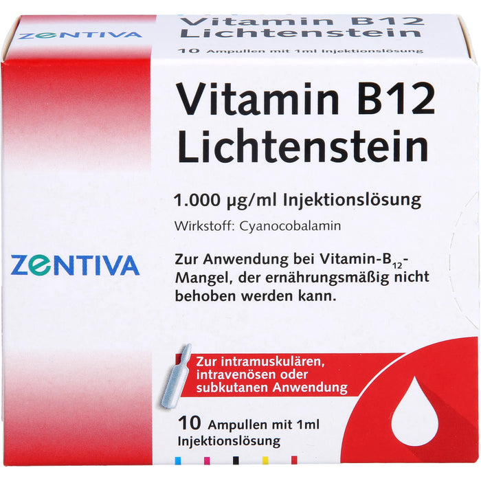 Vitamin B12 Lichtenstein 1000 µg/ml Injektionslösung, 10 pcs. Ampoules