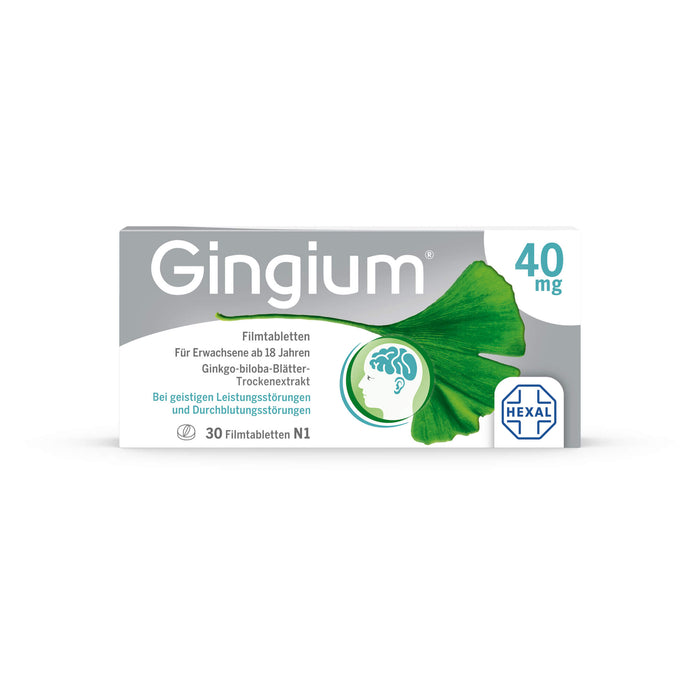 Gingium 40 mg Filmtabletten, 30 pcs. Tablets