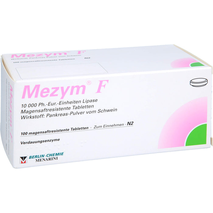 BERLIN-CHEMIE Mezym F Filmtabletten Verdauungsenzyme bei Verdauungsstörungen, 100 pc Tablettes